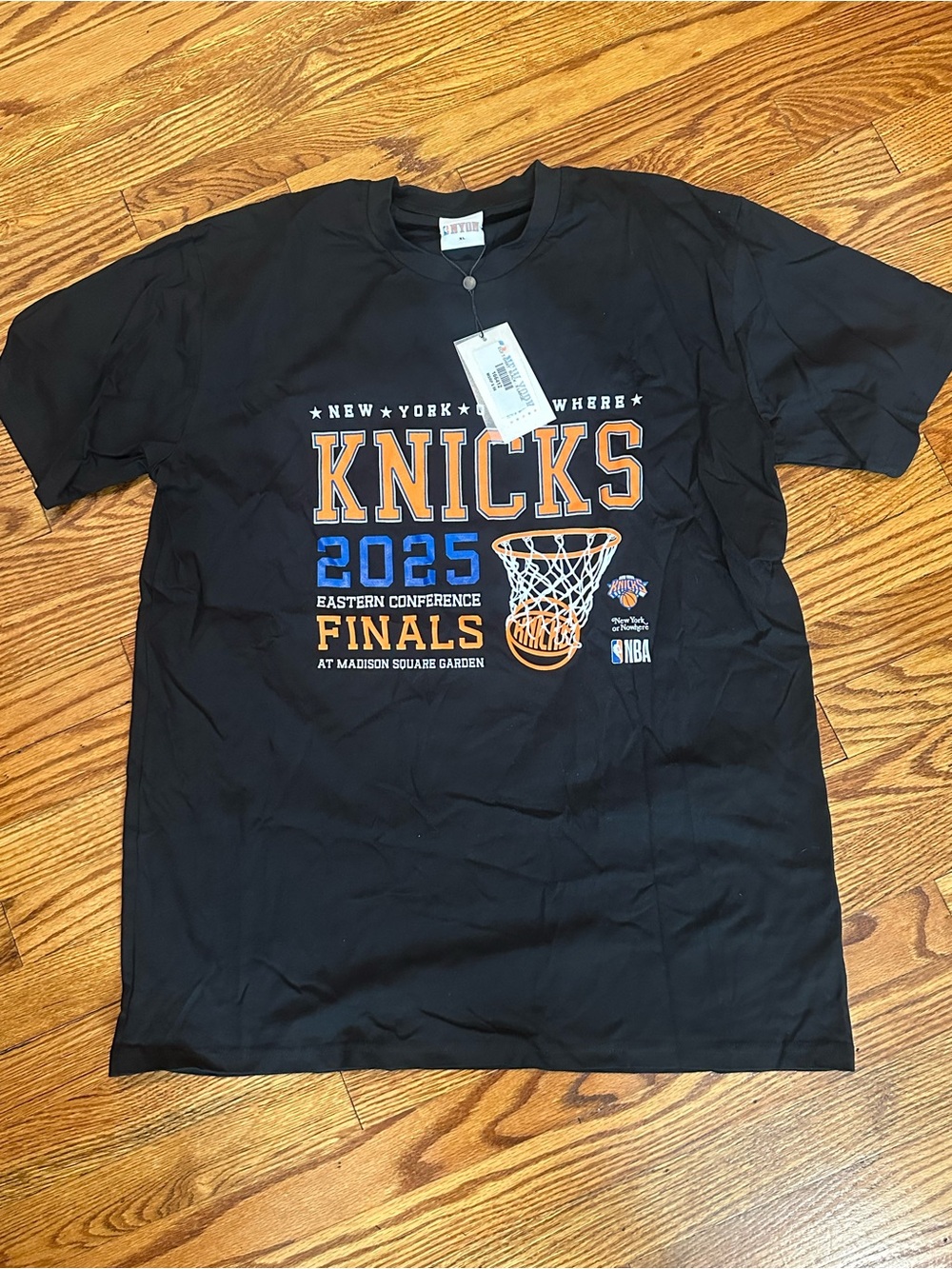 Knicks New York or Nowhere 2025 Eastern Conference Finals Black T-Shirt